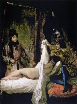 Louis d'Orleans mostrando a su amante el romántico Eugene Delacroix desnudo Pinturas al óleo